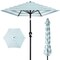 Best Choice Products 10ft Outdoor Steel Striped Market Patio Umbrella w/ Crank, Tilt Push Button, 6 Ribs